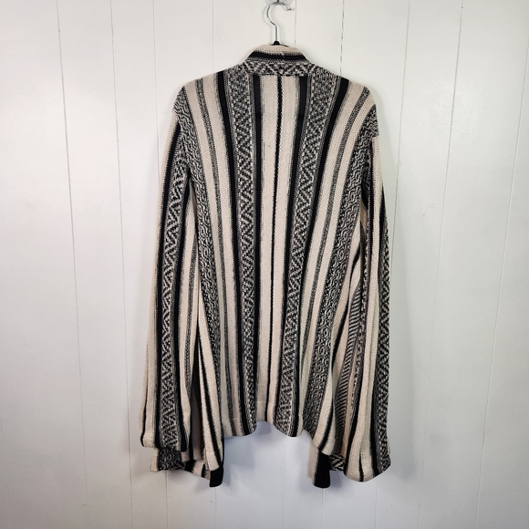 Chaps Southwestern Knit Open Cardigan Sweater Beige Boho Bohemian Size 3X Winter - Picture 6 of 10